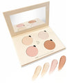 Beau Pur 4-in-1 Makeup Palette - Cream & Powder Foundation, Blush, Highlighter for Fair-Light Skin