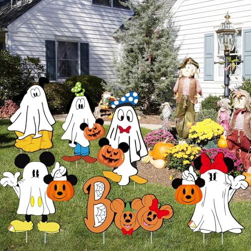 17-Inch Halloween Yard Signs Cartoon Mouse Outdoor Decorations