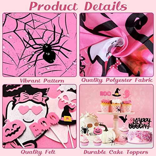 Pink Halloween Birthday Party Decorations - Pink 91P Variation