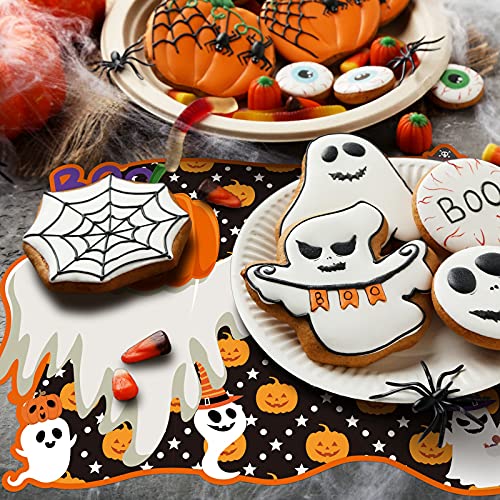 Halloween Placemats Set of 6 - Pumpkin Spider Ghost Table Mats - Halloween Variation