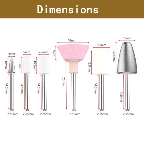 6 Count Upgrade Nail File Replacement Head Refills Compatible with Finish Touch Flawless Salon Nail kit