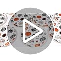 Halloween Paper Plates 9-Inch Pumpkin Party Tableware 50 Pack