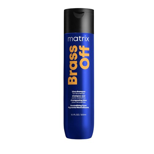 Matrix Brass Off Toning Blue Shampoo - Neutralizes Brassy Tones for Color-Treated Hair | 10.1 Fl Oz