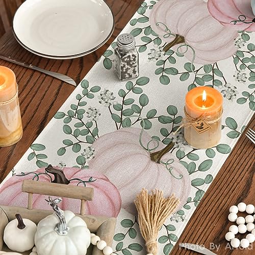 Pink 13x120 Inch Fall Table Runner - Polyester Home Decor for Dining & Parties