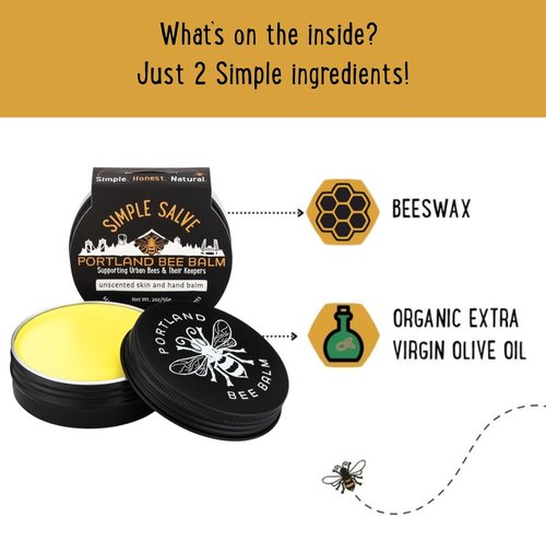 Portland Bee Balm | All-Natural Beeswax Hand & Body Moisturizing Salve - Simple & Handmade