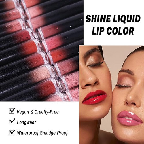 Evpct Coral Nude Pink Liquid Lip Color - Highly Pigmented, Waterproof Longwear Lipstick with Liner Brush, 20#