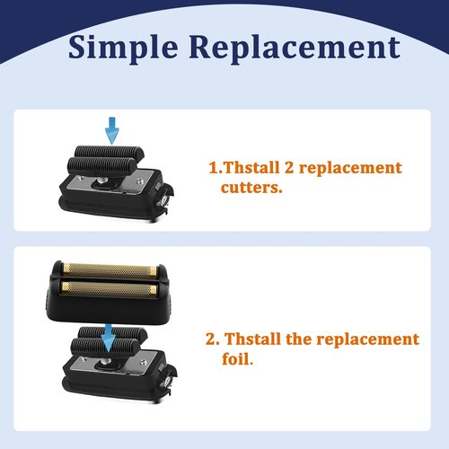 Professional Black Shaver Replacement Foil and Cutters Compatible with BaBylissPro FXONE Shaver (black)