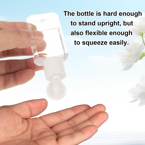 CYEAH 120 Pcs Plastic Travel Bottles 1oz Mini Empty Travel Size Bottle, Refillable Bottles with Flip Cap, Portable & Reusable Containers for Travel Business Trip Camping