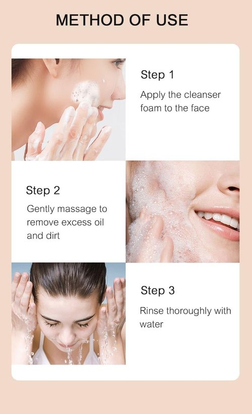 Mashata Amino Acid Facial Cleanser - 10.14oz Gentle Foaming Wash for Oily & Acne-Prone Skin | Hydrating Vegan Formula