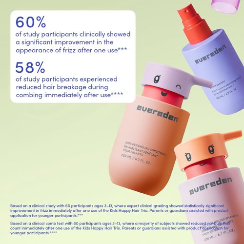 Evereden Kids Haircare Set - Detangling Shampoo & Conditioner for Ages 3+ | Vegan, Sulfate-Free, Argan Oil