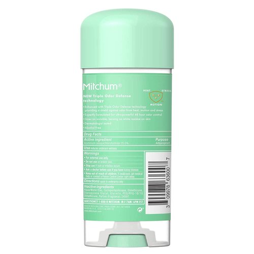 Mitchum Anti-Perspirant & Deodorant for Women, Power Gel, Powder Fresh, 3.4 oz (96 g) (Pack of 4)