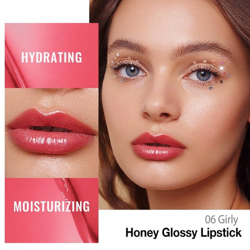Evpct Girly Pink Honey Lipstick - Moisturizing Tinted Lip Balm for Hydration & Shine | Lightweight Color Gloss
