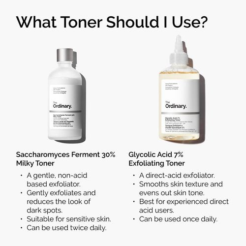 The Ordinary Glycolic Acid 7% Exfoliating Toner - Brightening Daily Toner for Even Skin Tone