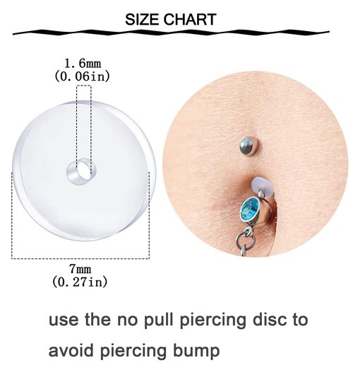 QWALIT Belly Button Piercing Gun Kit - Silver Navel Piercing Gun
