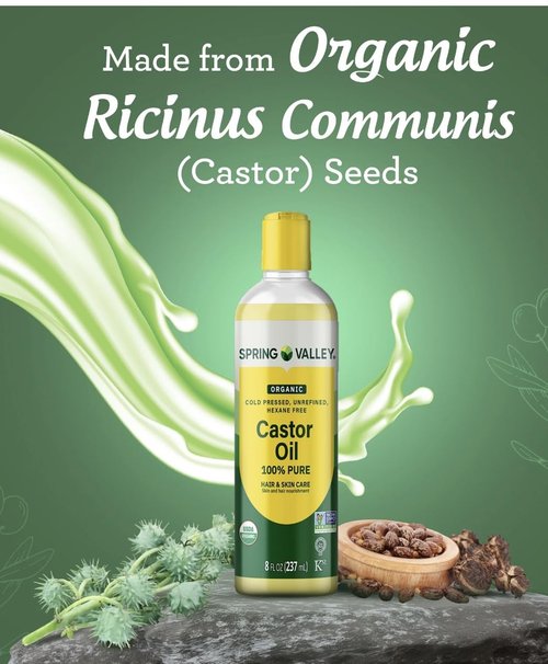 4 TOP CARE Cold-Pressed Castor Oil - Unrefined & Hexane-Free, Organic - For Hair and Skin - 8 fl oz