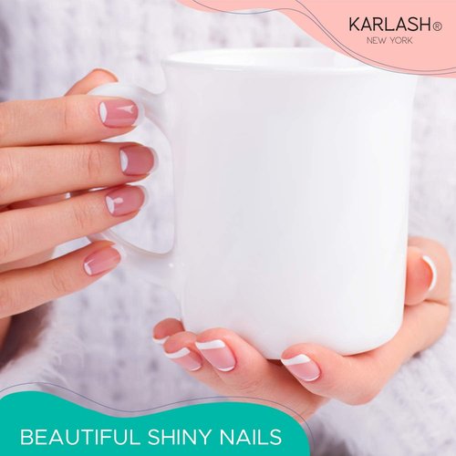 Karlash Quick Dry Nail Polish Top Coat - Fast Drying & Super Shiny Finish | 0.5 oz (2 Pieces)