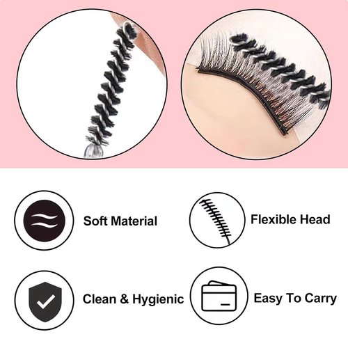 Skiennix Mini Spoolies - 100 Disposable Eyelash Extension Brushes for Lash Techs | Micro Eyebrow Wands