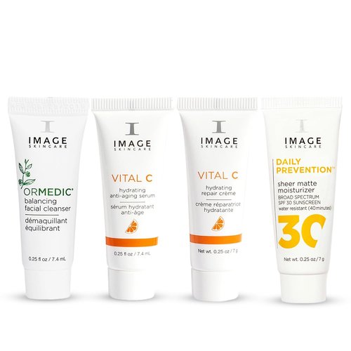 IMAGE Skincare Five Star Favorites - 4 Step Introductory Regimen Set for Brighter, Healthier Skin | Travel Size