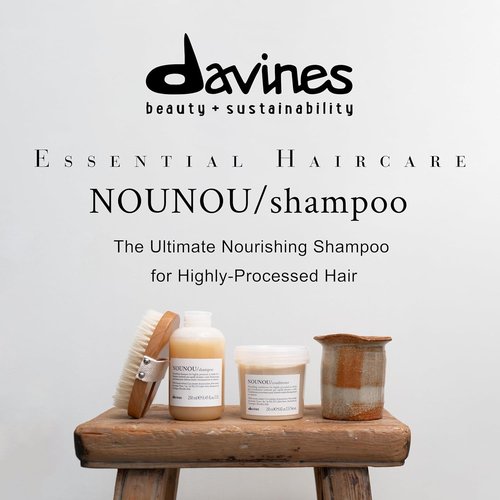 Davines NOUNOU Shampoo - Hydrating Formula for Chemically Treated Hair | Deep Nourishment with Tomato Extract, 8.45 Fl Oz