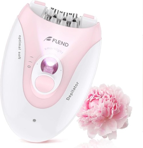 Epilator, Epilators Hair Removal for Women - 2-Speed Epilator with Massage Pad, Rechargeable LED Hair Removal Device for Face/Bikini/Arms/Legs/