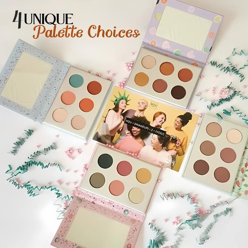 M2U NYC Eyeshadow Palette - 6 Pigmented Shades from Nude to Bold | Long-Lasting Colorful Makeup
