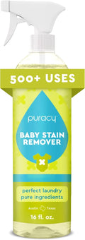 Puracy Stain Remover - Natural Enzyme-Based Laundry Spray for Baby Clothes & Diapers | 16 Oz