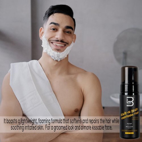 L3 - Level 3 Leave-In Beard Conditioner Foam - Beard Hydrator - Soften and Moisturizes Facial Hair