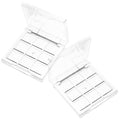 Ipetboom Empty Makeup Palette Depotting Cases - 2pcs 9-Grid Empty Clear Blush Lipstick Box - Portable Makeup Organizer Storage Cases Highlighters Sample Eye Shadow Bracket Travel