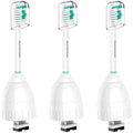 Aoremon Toothbrush Replacement Heads Compatible with Philips Sonicare E-Series Essence Xtreme Elite Advance CleanCare Screw-on Electric Toothbrush Handle Head Come with Hygienic Caps, 3 Count, White