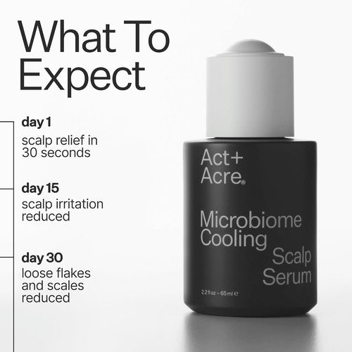 ACT+ ACRE Microbiome Cooling Scalp Serum - Instant Relief for Dry, Itchy Scalp - 2.2 fl oz, Vegan & Paraben-Free