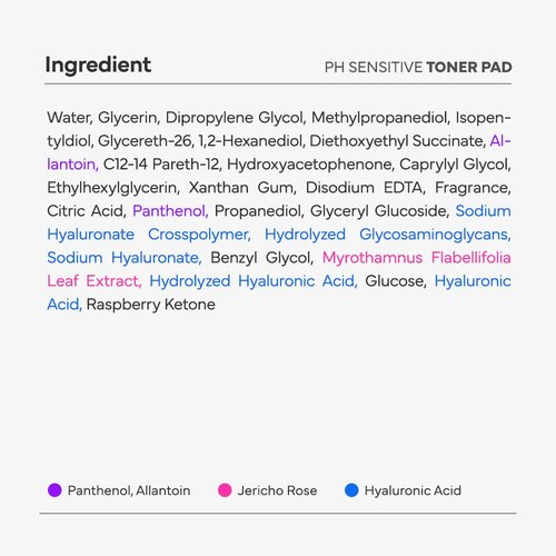 SAM’U PH Sensitive Toner Pad – Splitable Dual-Textured Vegan Facial Exfoliating Pads with Hyaluronic Acid & Panthenol for Daily Hydration & Soothing - Korean Skin Care (60 Pads)