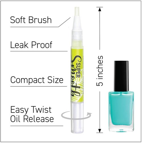 Super Smooth Cuticle Oil for Nails – Cuticle Moisturizer, Nail Strengthener & Nail Growth Oil with Pomegranate Oil & Argan Oil – Unscented – 3 ml