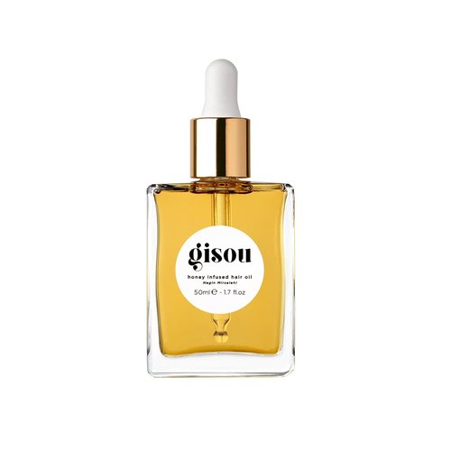 Gisou Honey Infused Hair Oil - Hydrating Frizz Control & Shine Treatment | Heat Protectant for All Hair Types, 1.7 Fl Oz