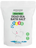 Aromasong Dead Sea Salt Kids Bath Soak with Aloe Vera – Soothing, Calming & Sleep-Ready – 4 Lbs Fine Grain Bulk Resealable Pack – 100% Pure & Natural Mineral-Rich Bath Salt