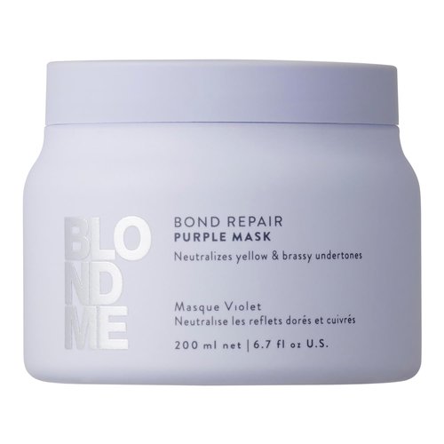 BlondMe Bond Repair Purple Mask - Neutralizes Yellow & Brassy Tones | For Healthy, Cool-Toned Blondes
