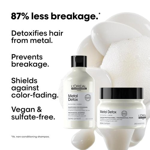 L'Oréal Professionnel Paris Metal Detox Shampoo & Mask Set | Protect Color, Remove Metal Build-Up, Paraben & Sulfate-Free