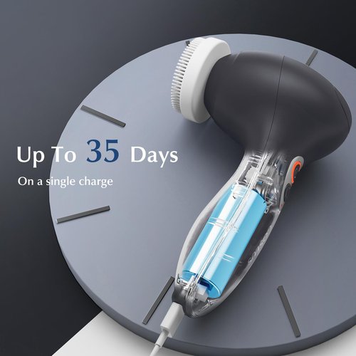 COSLUS FBX04 Facial Cleansing Brush Face Scrubber: 3 in 1 Bi-Directional Electric Spin Brush for Removing Blackhead, Exfoliating, Massaging - Rechargeable Waterproof, 3 Adjustable Speeds for Men Women