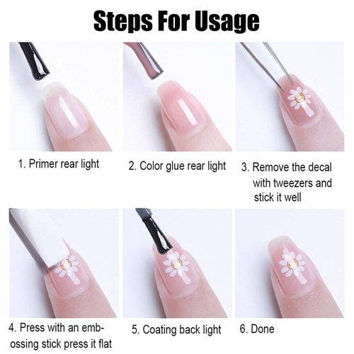 Cute 5D Relief Nail Art Sticker Decals Self Adhesive Christmas Cat Design Nail Decals Cartoon Cat Designer Nail Stickers for Women DIY Manicure Xmas Nail Stickers Decoration Accessories Supply