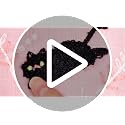 Pink Embroidered Black Cat Table Runner - Kitchen Decor, 13x72 Inches