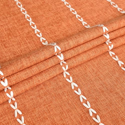 Rectangular Orange Tablecloth 98x53 Inch Fall Linen for Dining & Outdoor Use - Zobesta