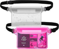AiRunTech Waterproof Pouch - 2 Pack Waist Strap | Keep Your Phone & Valuables Safe & Dry | Ideal for Beach, Boating & Water Activities