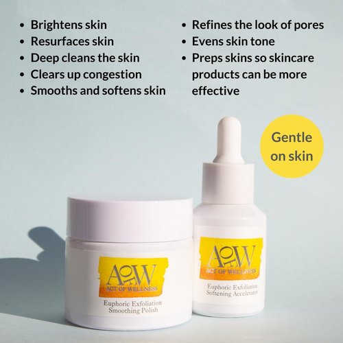 Euphoric Exfoliation Facial Peel - Weekly Treatment for Baby Smooth Skin | Vegan Lactic & Glycolic Acid (2oz & 1oz)