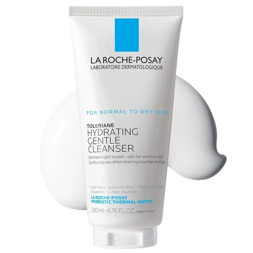 La Roche-Posay Toleriane Hydrating Face Cleanser - Gentle Daily Wash With Niacinamide & Ceramides For Sensitive Skin