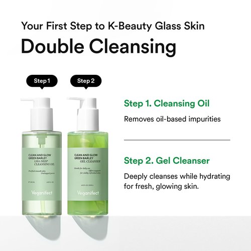 VEGANIFECT Hydrating Gel Face Wash, Citric Acid + LHA + Glycerin + Beta Glucan, Gentle Cleanser, Oil Free, Sensitive Skin, Dehydrated Skin, Korean Skin Care, Big Size (205ml/6.93 fl oz)