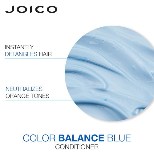 Joico Color Balance Blue Shampoo & Conditioner - Eliminate Brassy Tones | Boost Color Vibrancy | Protect Against UV Radiation