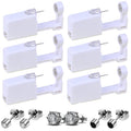 Ear Piercing Kit, 6 Pack Ear Piercing gun Kit with 4mm 5mm Earrings, Self Disposable Ear Piercing Gun