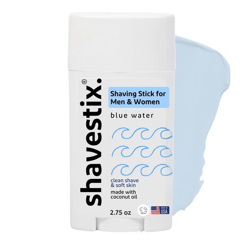 Travel Shaving Cream Stick 2.75 Oz | Blue Water Scented Coconut Based Razors, Shavers Friendly Hair Removal Cream Bar | Shavestix Shave Stick Sub Foam, Gel, Soap, Shaving Cream Women, Men