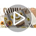 12x18 Inch Buffalo Plaid Sunflower Table Placemats Set of 4 Beige Summer Decor