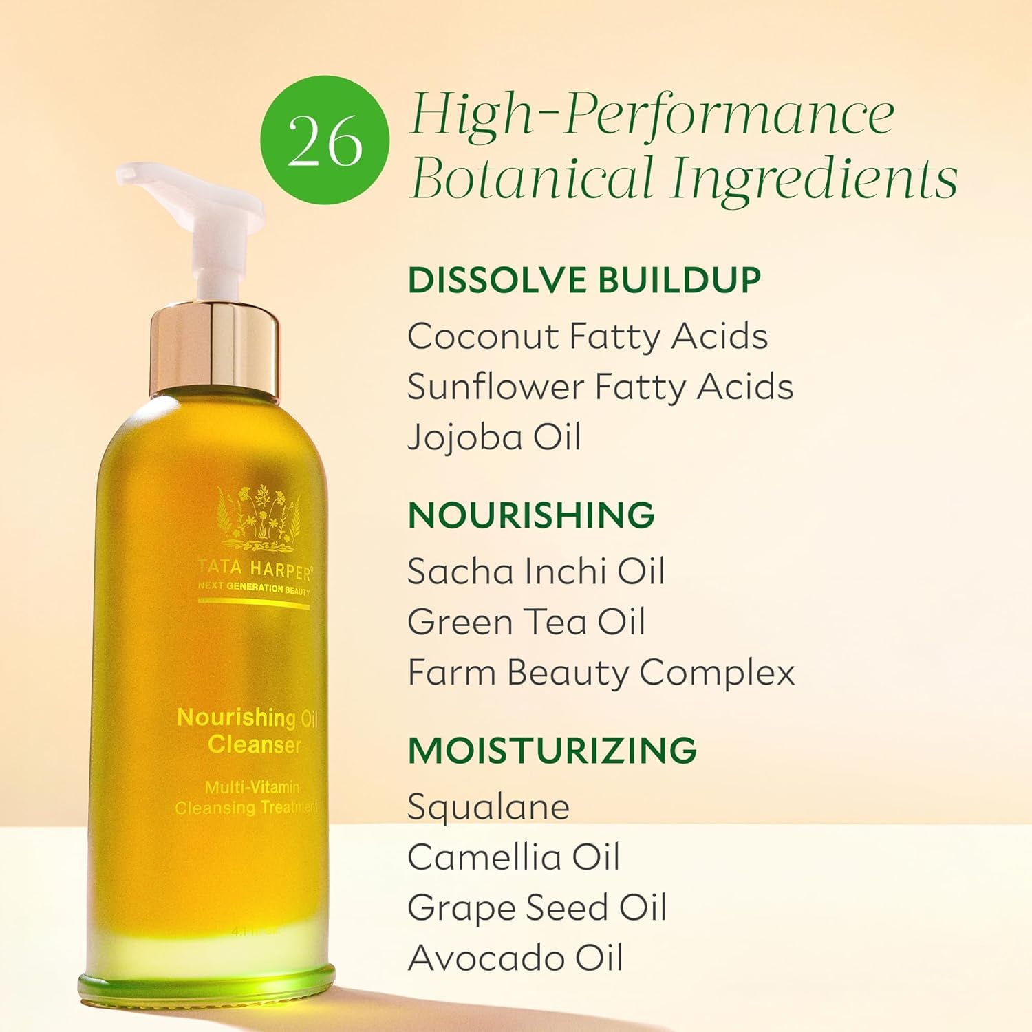 Tata Harper Nourishing Oil Cleanser - Gentle Makeup Remover for Natural Skincare | 4 Fl Oz