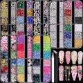 Multicolor Nail Rhinestones and Charms Set - 10,000 Pieces for Nail Art